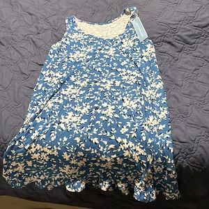 NWT James Draper Blue/white floral sleep dress